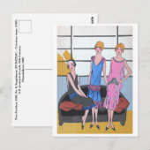 Vintage Fashion Holiday Postkarte (Vorne/Hinten)