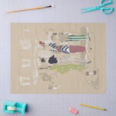 Vintage Fashion Lady Decoupage Seidenpapier (Basteln)