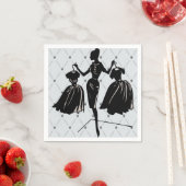 Vintage Fashionisti Silhouette Napkins Serviette (Beispiel)