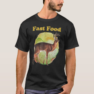 Vintage Fast Food Lustiger Hirsch Jagdsaison Hirsc T-Shirt