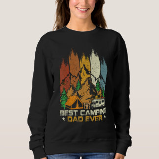 Vintage Father s Day Best Camping Dad Ever Family Sweatshirt