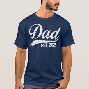 Vintage Father's day Promoted to Dad est 2023 T-Shirt