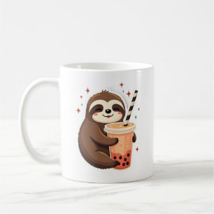 Vintage Faultier Boba Süß Retro Teeliebhaber 2 Kaffeetasse