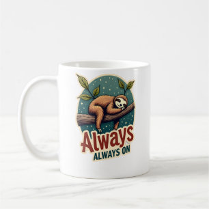 Vintage Faultier Faules Zitat Lustig Energieeffizi Kaffeetasse