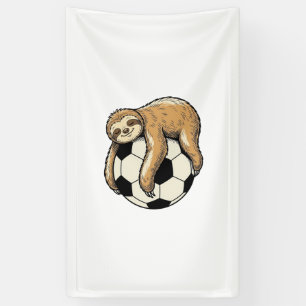 Vintage Faultier Fußball Cute Tier Shirt Design Banner