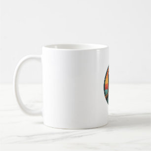 Vintage Faultier Grafik Retro Dschungel Tier Kunst Kaffeetasse