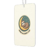 Vintage Faultier müdes Zitat lustiges Retro-Tierde Autolufterfrischer (Links)