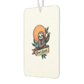 Vintage Faultier T-Shirt Langsam und Beständig Hum Autolufterfrischer (Links)