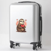 Vintage Faultier Valentinstag Süß Retro Liebesdesi Aufkleber (Koffer)