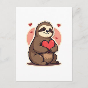 Vintage Faultier Valentinstag Süß Retro Liebesdesi Postkarte