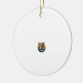 Vintage Faultier Vektor Retro-Wildtier-Abzeichen 2 Keramik Ornament (Links)