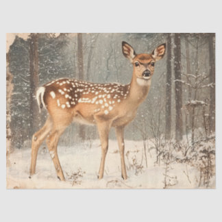 Vintage Fauna Landschaftlich rustikale Dekoupage Seidenpapier