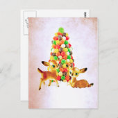 Vintage Fawns by Gumdrop Tree Postkarte (Vorne/Hinten)