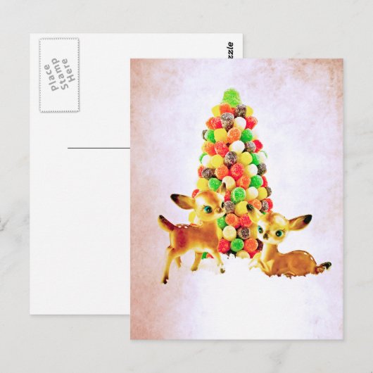 Vintage Fawns by Gumdrop Tree Postkarte (Vorne/Hinten)