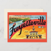 Vintage Fayetteville NC Greetings  Postkarte (Vorne/Hinten)
