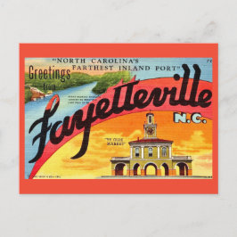 Vintage Fayetteville NC Grüße  Postkarte
