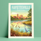 Vintage Fayetteville North Carolina Postkarte