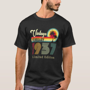 Vintage-Februar-Geburtstag 1937 Am Strand 85. T-Shirt