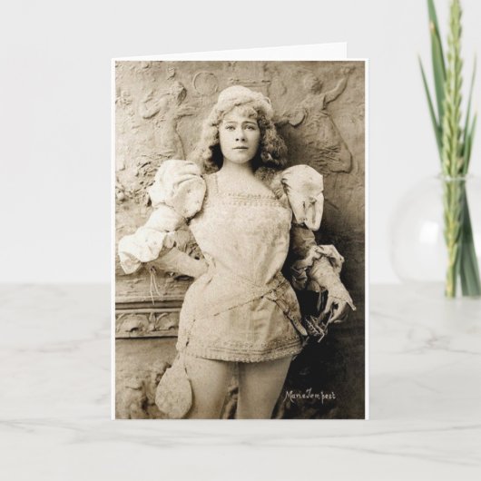 Vintage Fechtenhauptanmerkungs-Karte Karte (Vorderseite)