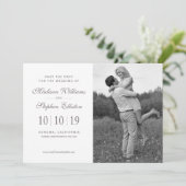 Vintage Feder- und Blumenmuster - Save the Date (Stehend Vorderseite)