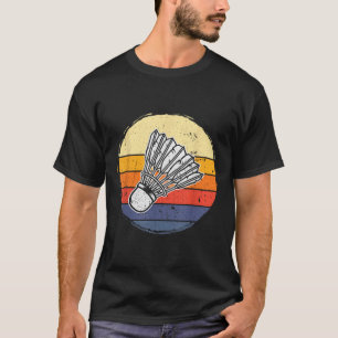 Vintage Federball Retro Sonnenuntergang Abgenutzt T-Shirt