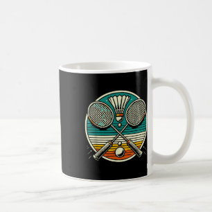 Vintage-Federballschläger Shuttle Gekreuzte Schläg Kaffeetasse