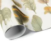 Vintage Federn Geschenkpapier (Rolleneckpunkt)