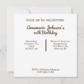 Vintage Fee Altered Art Geburtstag Einladung (Rückseite)