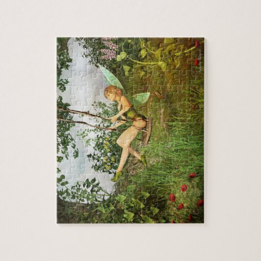 Vintage Fee auf einem Schaukelpuzzle Puzzle (Vertikal)