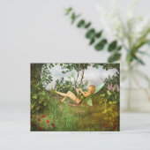 Vintage Fee auf einer Swing-Postkarte Postkarte (Stehend Vorderseite)