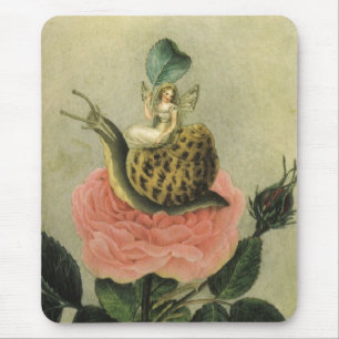 Vintage - Fee in einem Garten, Mousepad
