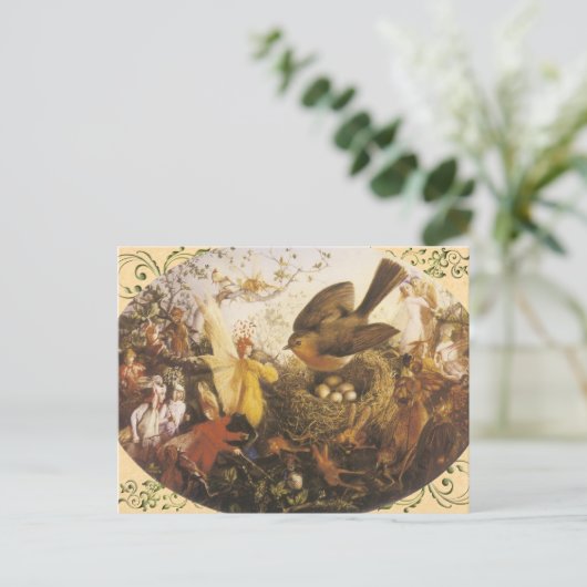 Vintage Fee Postkarte (Stehend Vorderseite)