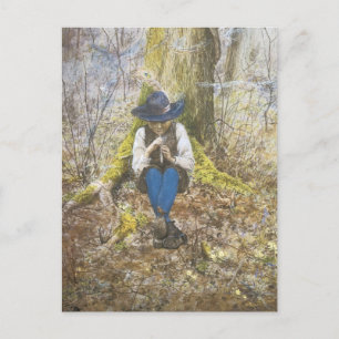 Vintage Fee Postkarte