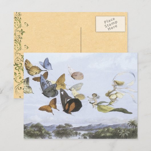 Vintage Fee Postkarte (Vorne/Hinten)