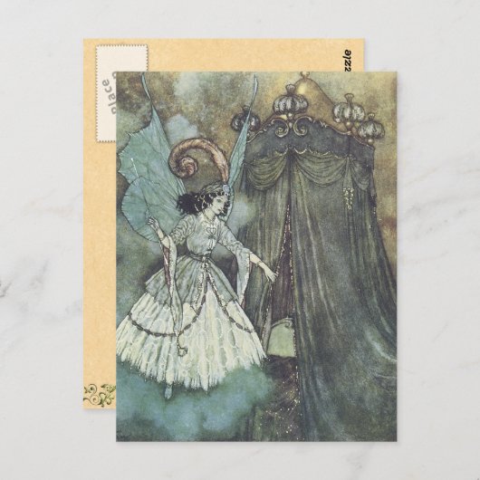 Vintage Fee Postkarte (Vorne/Hinten)