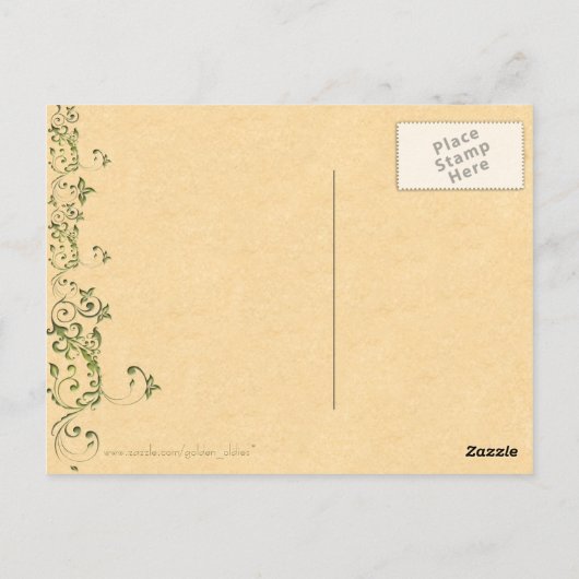 Vintage Fee Postkarte (Rückseite)