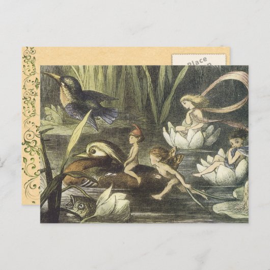 Vintage Fee Teller Postkarte (Vorne/Hinten)