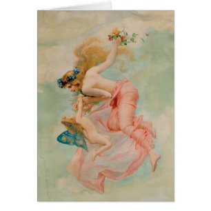 Vintage - Fee und Engel treffen sich am Himmel,
