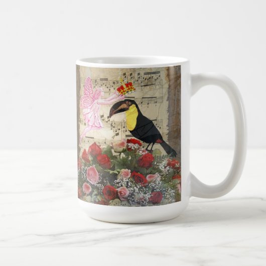 Vintage Fee- und Vogelsammlung Kaffeetasse (Rechts)