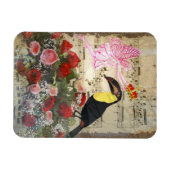 Vintage Fee- und Vogelsammlung Magnet (Horizontal)