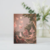 Vintage Feen in der Nacht Postkarte (Stehend Vorderseite)