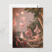 Vintage Feen in der Nacht Postkarte (Vorne/Hinten)