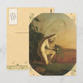 Vintage-Feen-Postkarte mit Wasser Postkarte (Vorne/Hinten)