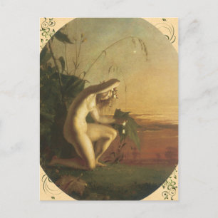 Vintage-Feen-Postkarte mit Wasser Postkarte