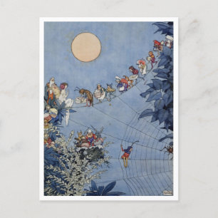 Vintage-Feengemälde von William Heath Robinson Postkarte