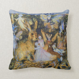 Vintage feenhafte Geschichte Art. des Kaninchens Kissen
