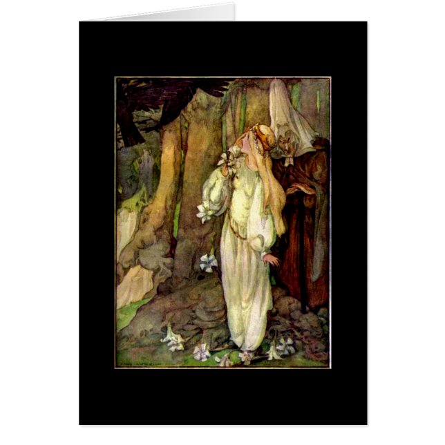 Vintage feenhafte Geschichten-Karte (Vorne)