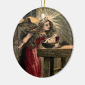 Vintage feenhafte Patin Keramikornament (Links)