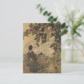 Vintage-Feenkarten Postkarte (Stehend Vorderseite)