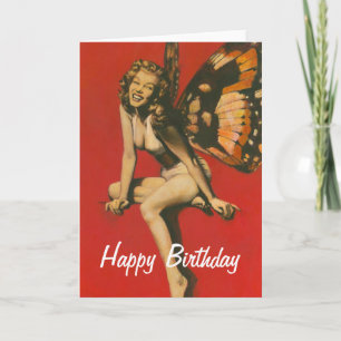 Vintage-Feenkarten zum Geburtstag Karte